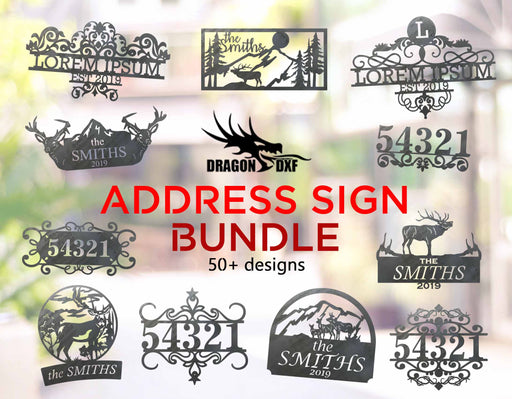 Address Sign Bundle - DXF Download