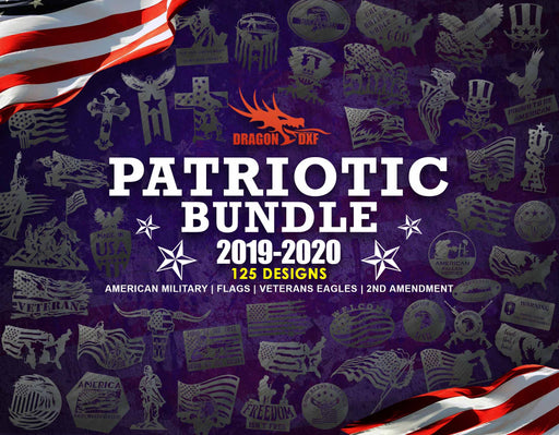 125 Patriotic Design Bundle - DXF Download