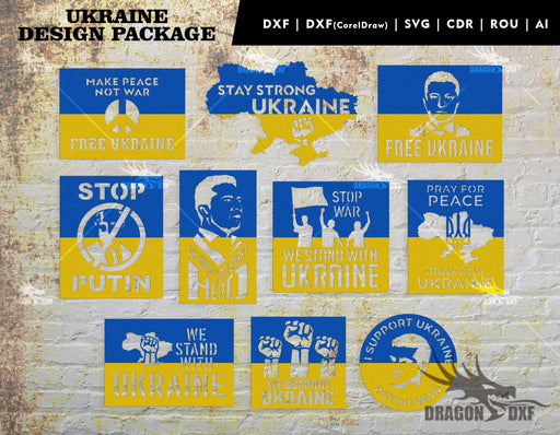 Ukraine Flag Bundle - DXF Download