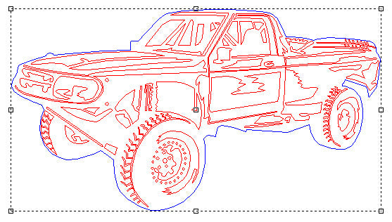 Offroad pickup truck - DXF Download