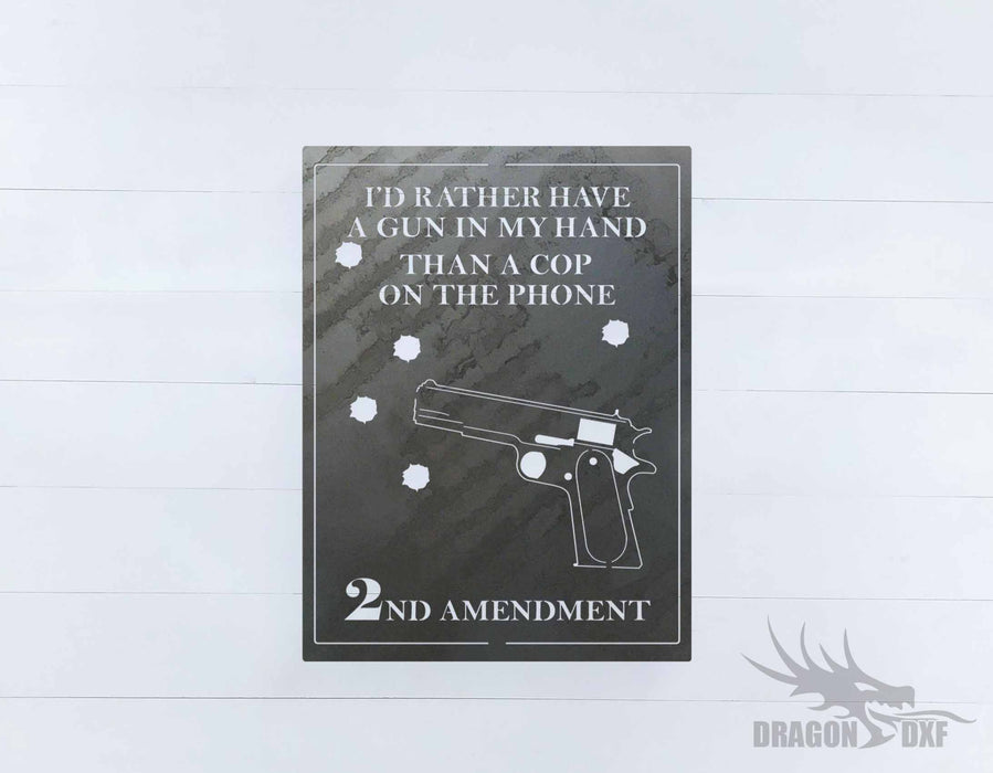 2nd amendment sign 21 - DXF Download