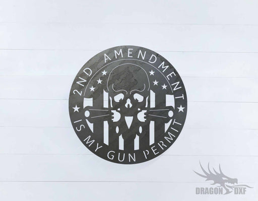 2nd amendment sign 22 - DXF Download