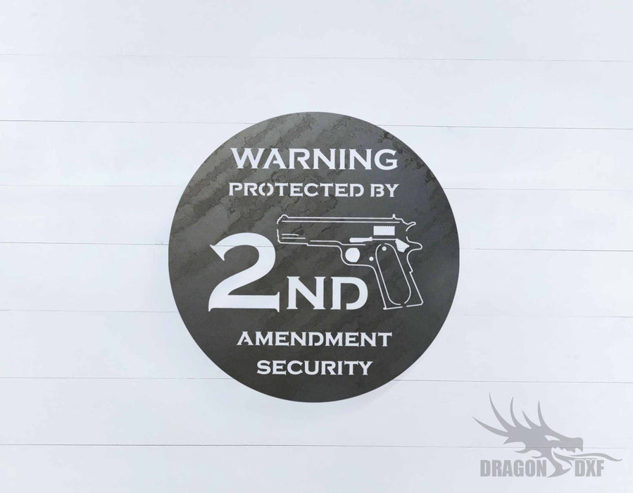 2nd amendment sign 23 - DXF Download