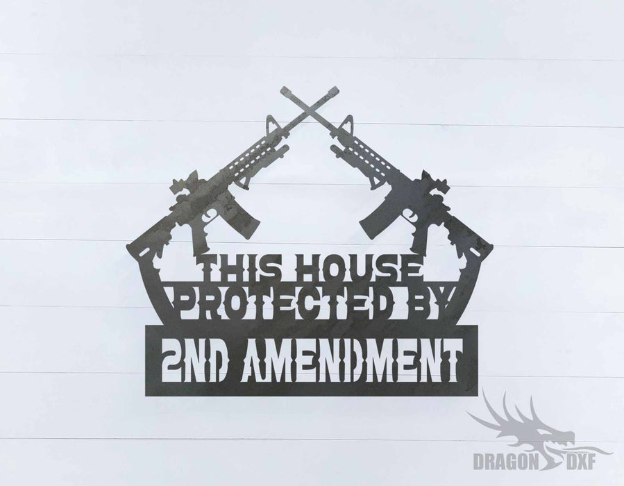 2nd amendment sign 27 - DXF Download
