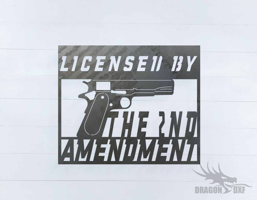 2nd amendment sign 28 - DXF Download