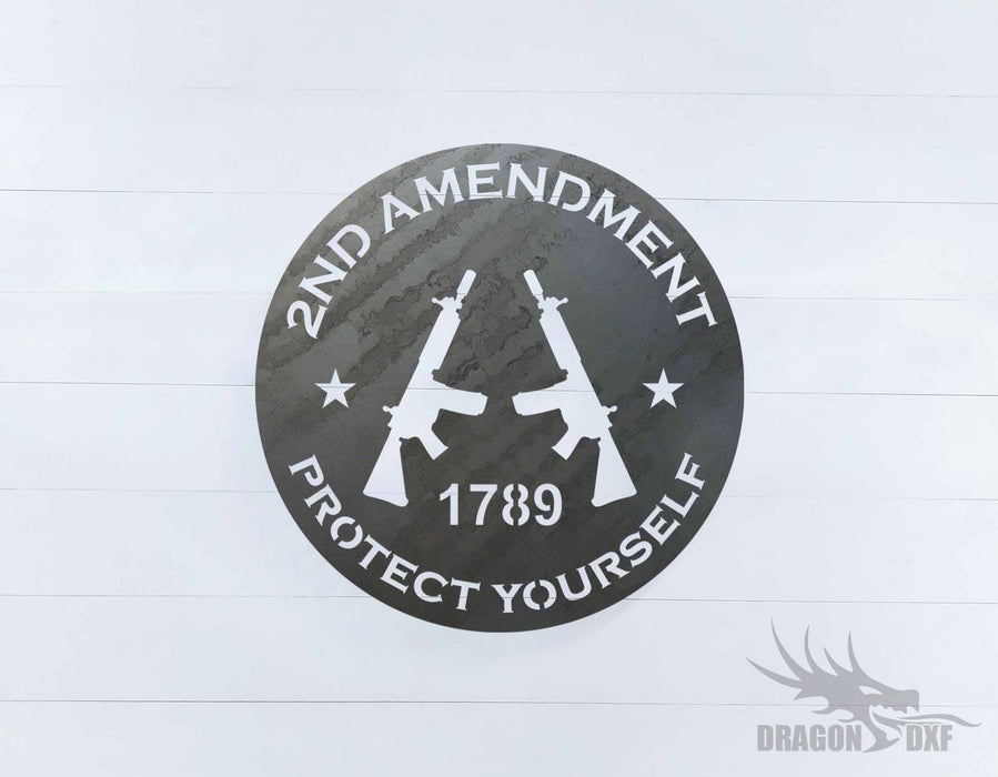 2nd amendment sign 35 - DXF Download