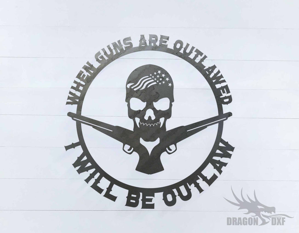 2nd amendment sign 36 - DXF Download — DragonDXF