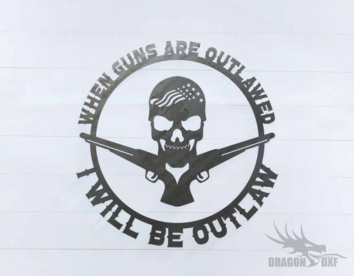 2nd amendment sign 36 - DXF Download