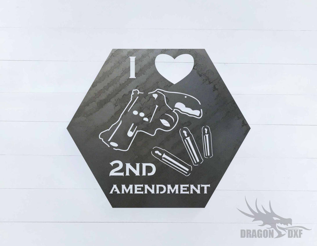 2nd amendment sign 37 - DXF Download — DragonDXF