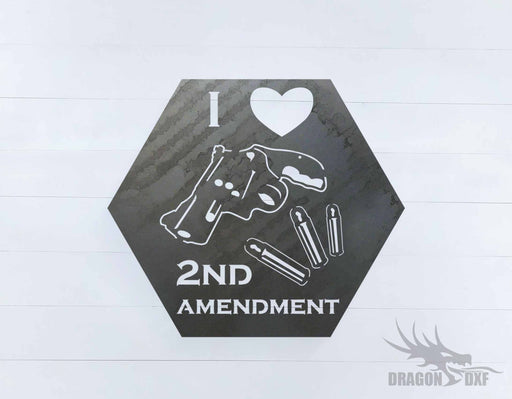 2nd amendment sign 37 - DXF Download