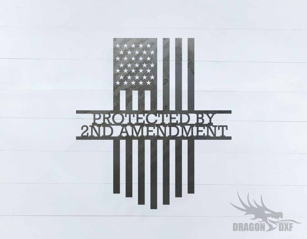 2nd amendment sign 40 - DXF Download — DragonDXF
