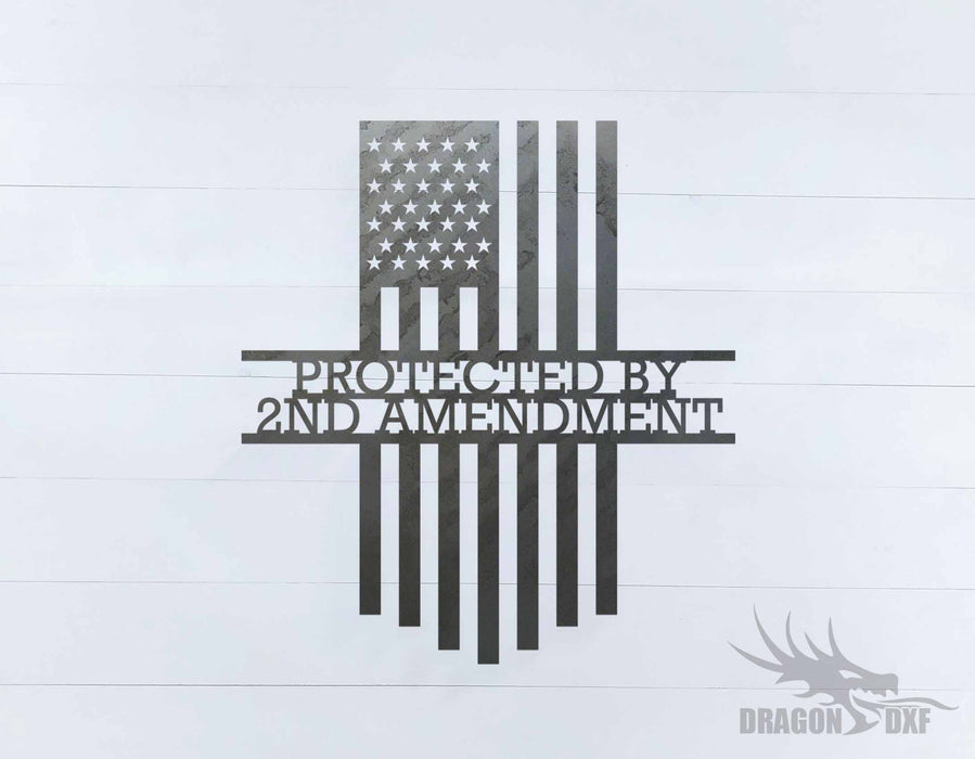 2nd amendment sign 40 - DXF Download