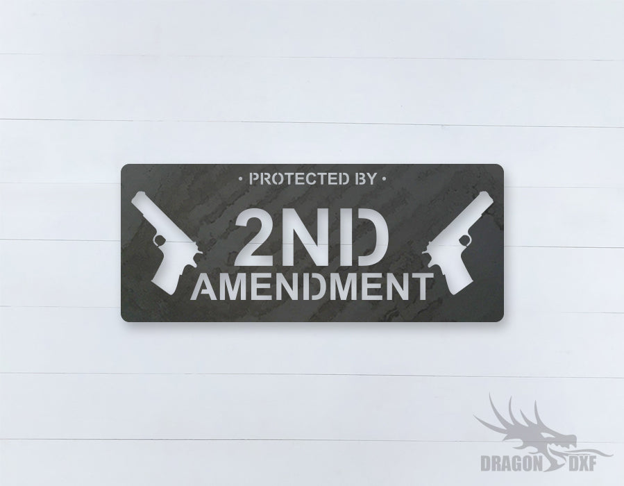 2nd amendment sign 13 - DXF Download
