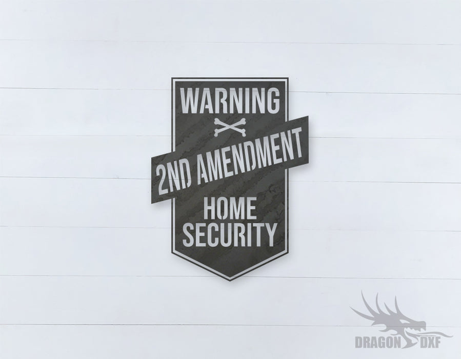 2nd amendment sign 14 - DXF Download
