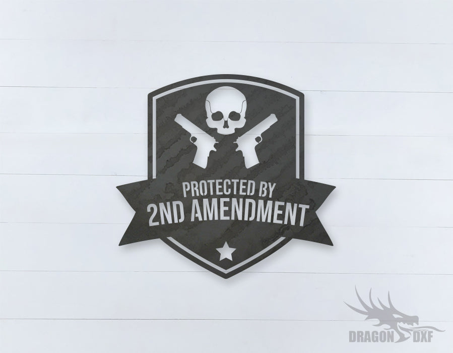 2nd amendment sign 15 - DXF Download