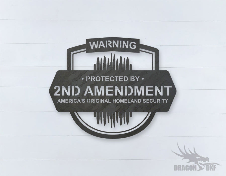2nd amendment sign 16 - DXF Download