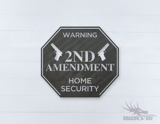 2nd amendment sign 17 - DXF Download