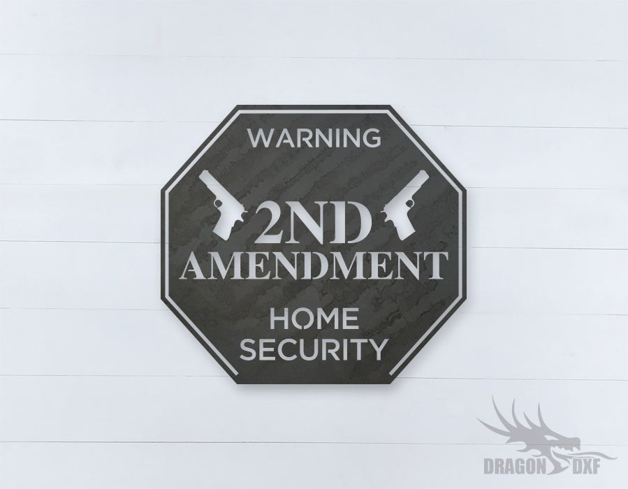 2nd amendment sign 17 - DXF Download