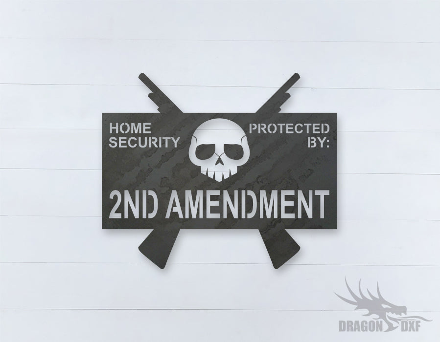2nd amendment sign 18 - DXF Download