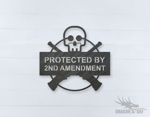 2nd amendment sign 4 - DXF Download