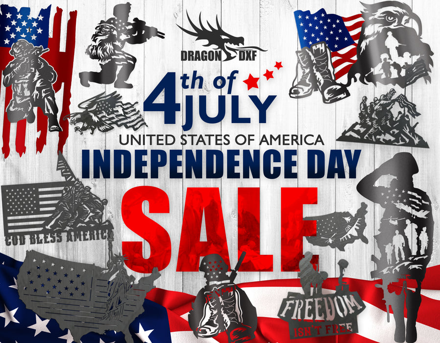 2022 - 4th of July Independence Sale (200+ Designs) - DXF Download