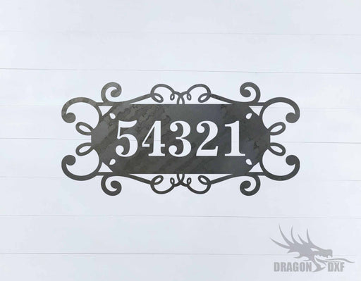 Custom House Number 2 - DXF Download