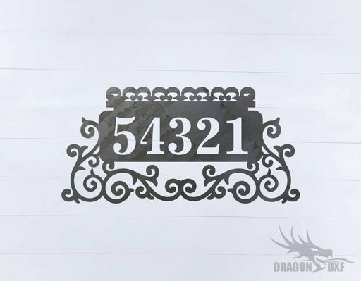 Custom House Number 4 - DXF Download
