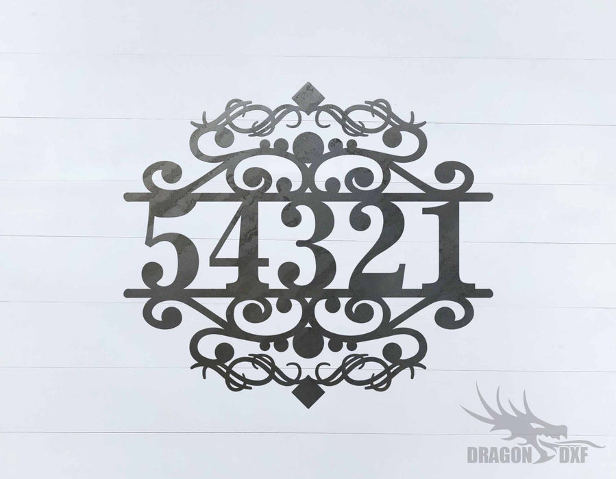 Custom House Number 5 - DXF Download