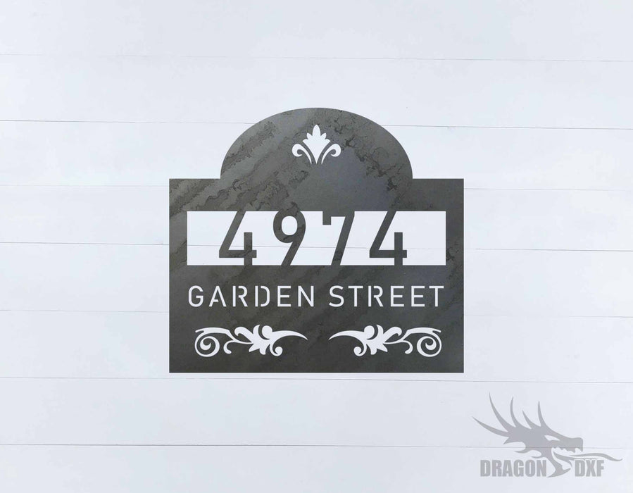 Address Sign 5 - DXF Download — DragonDXF