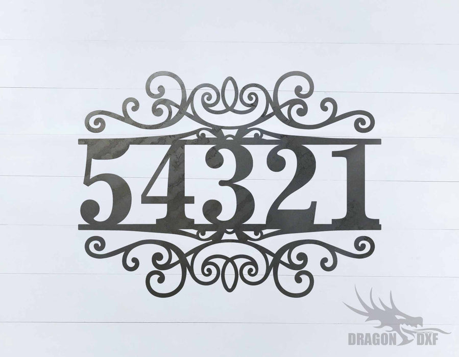 Custom House Number 6 - DXF Download