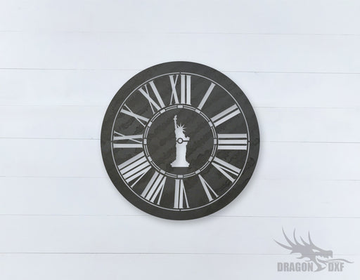 American Clock Design 10  - DXF Download