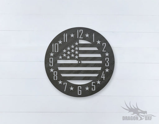 American Clock Design 1  - DXF Download