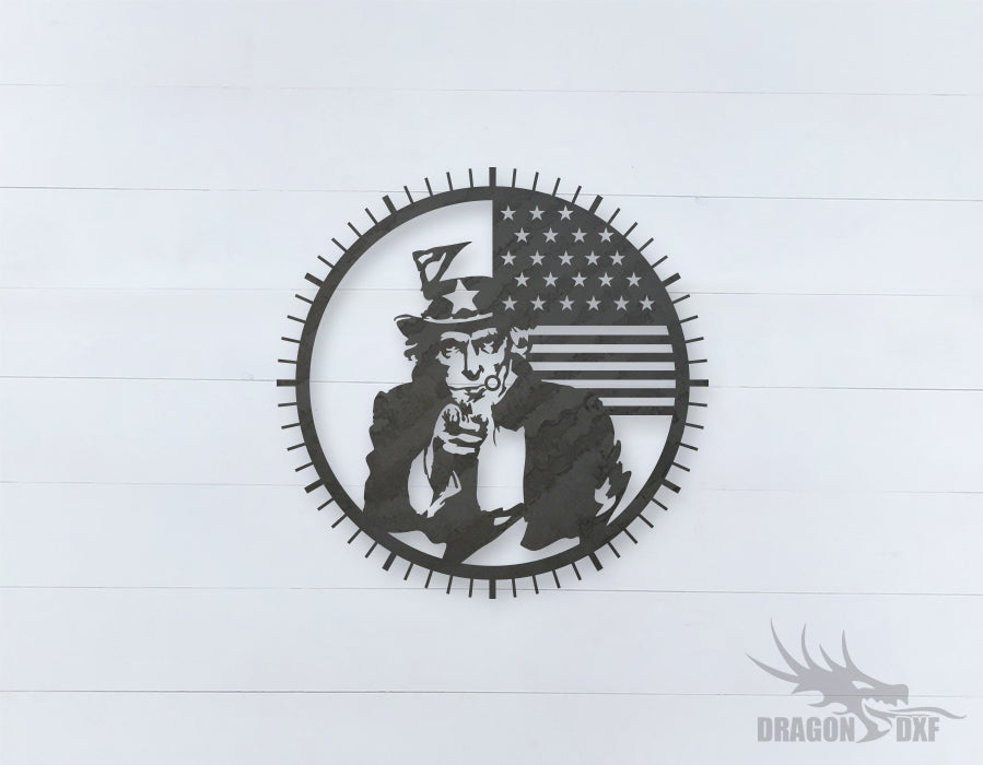 American Clock Design 2  - DXF Download