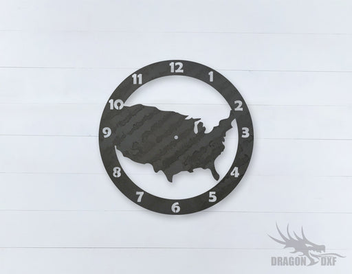 American Clock Design 3  - DXF Download