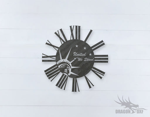 American Clock Design 5  - DXF Download
