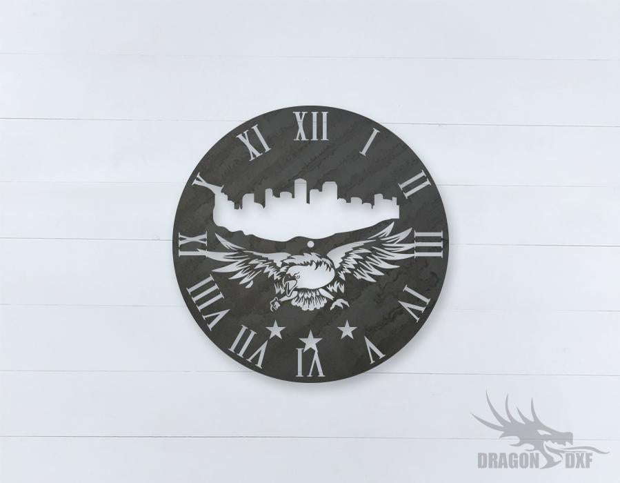 American Clock Design 7  - DXF Download
