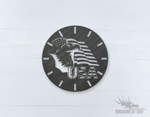 American Clock Design 8  - DXF Download