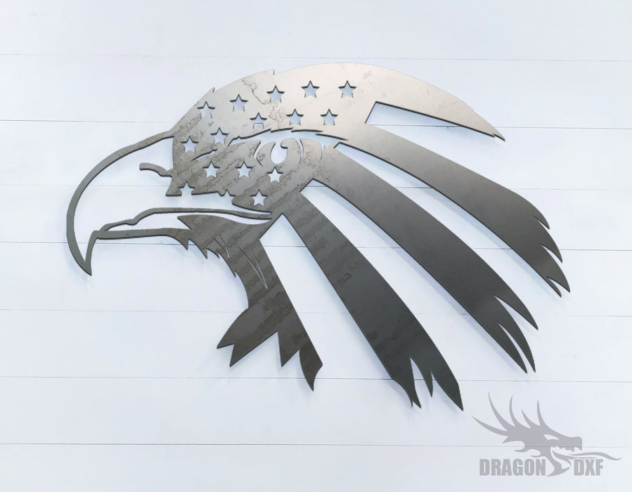 American Flag Eagle - DXF Download