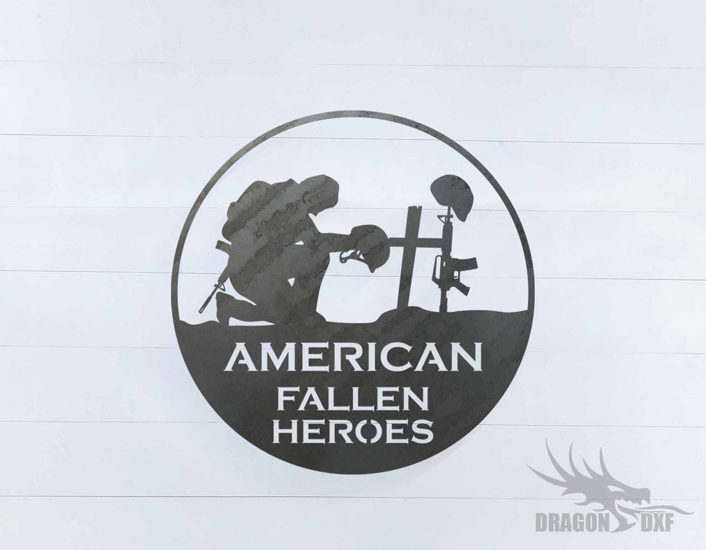 American Fallen Heroes sign - DXF Download — DragonDXF