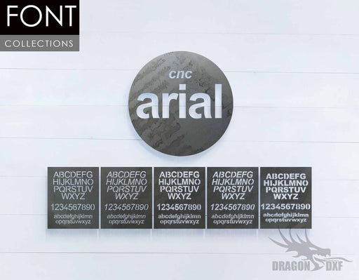 Arial CNC Font