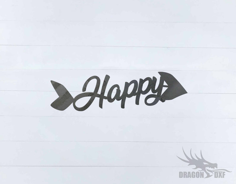 Arrow Design - Happy - DXF Download