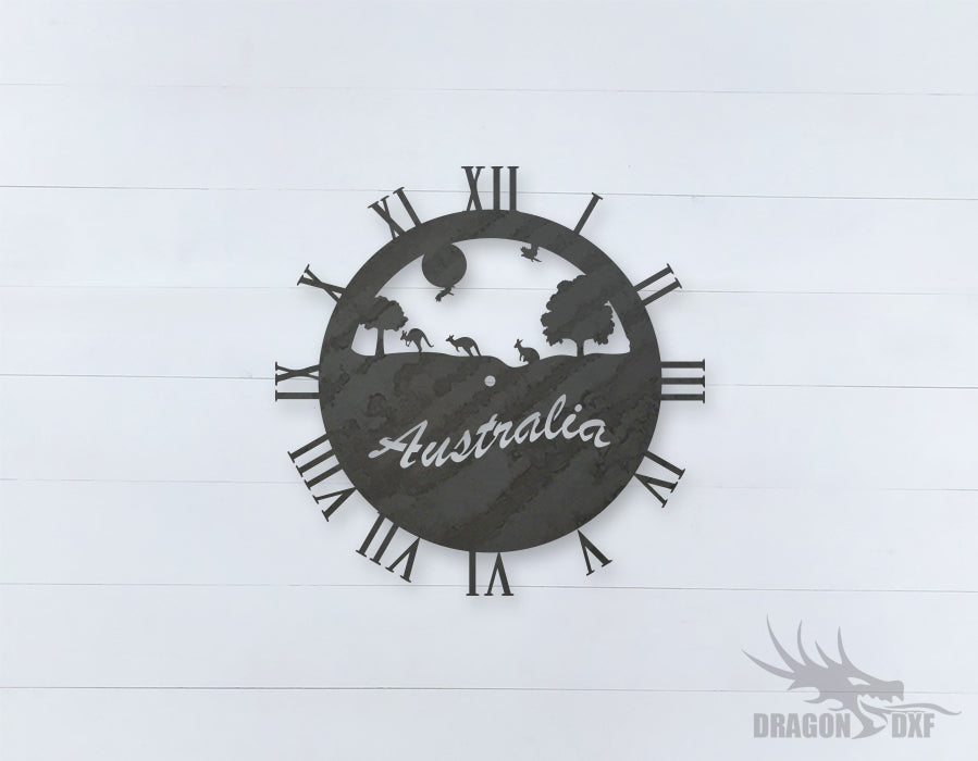 Australian Clock Design 10  - DXF Download
