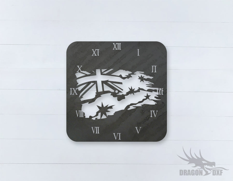 Australian Clock Design 1  - DXF Download