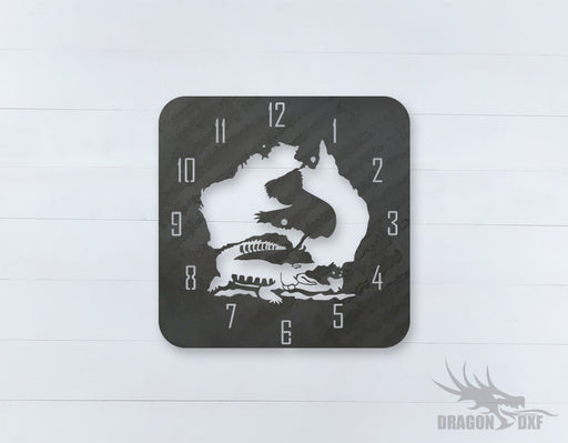 Australian Clock Design 4  - DXF Download