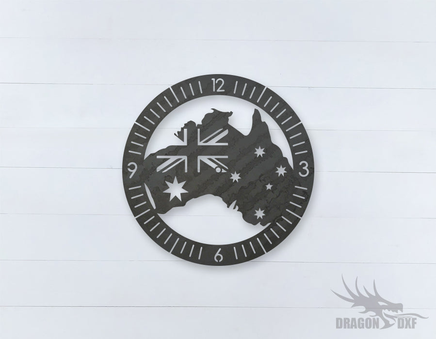 Australian Clock Design 7  - DXF Download