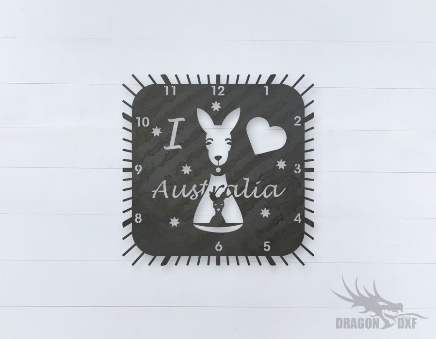 Australian Clock Design 9  - DXF Download