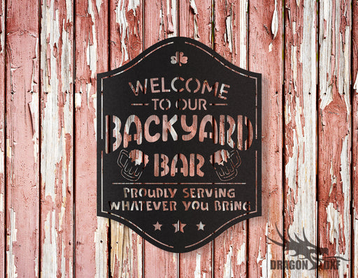 Backyard Bar Sign 1 - DXF Download