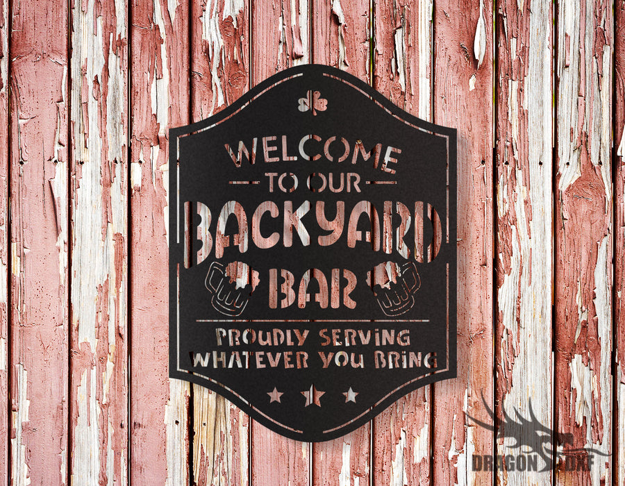 Backyard Bar Sign 1 - DXF Download