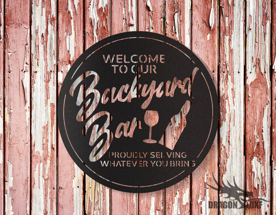 Backyard Bar Sign 2 - DXF Download