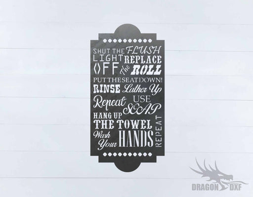 Bathroom Design 37 -  DXF Download